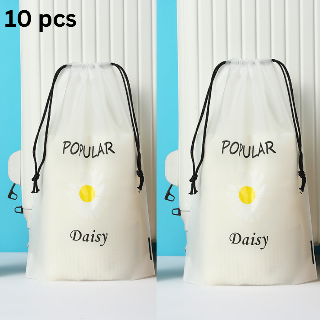 Drawstring Bags Waterproof Storage Bags 10pcs