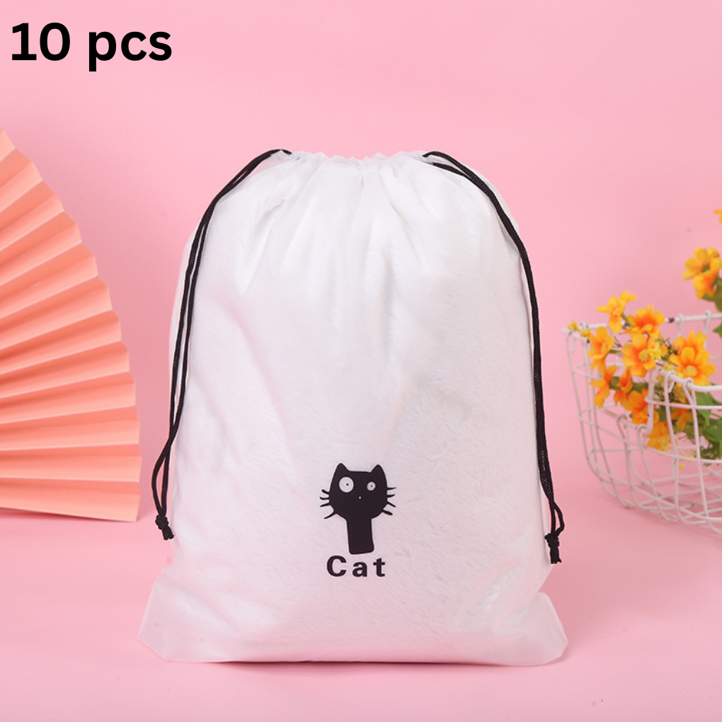 Drawstring Bags Waterproof Storage Bags 10pcs