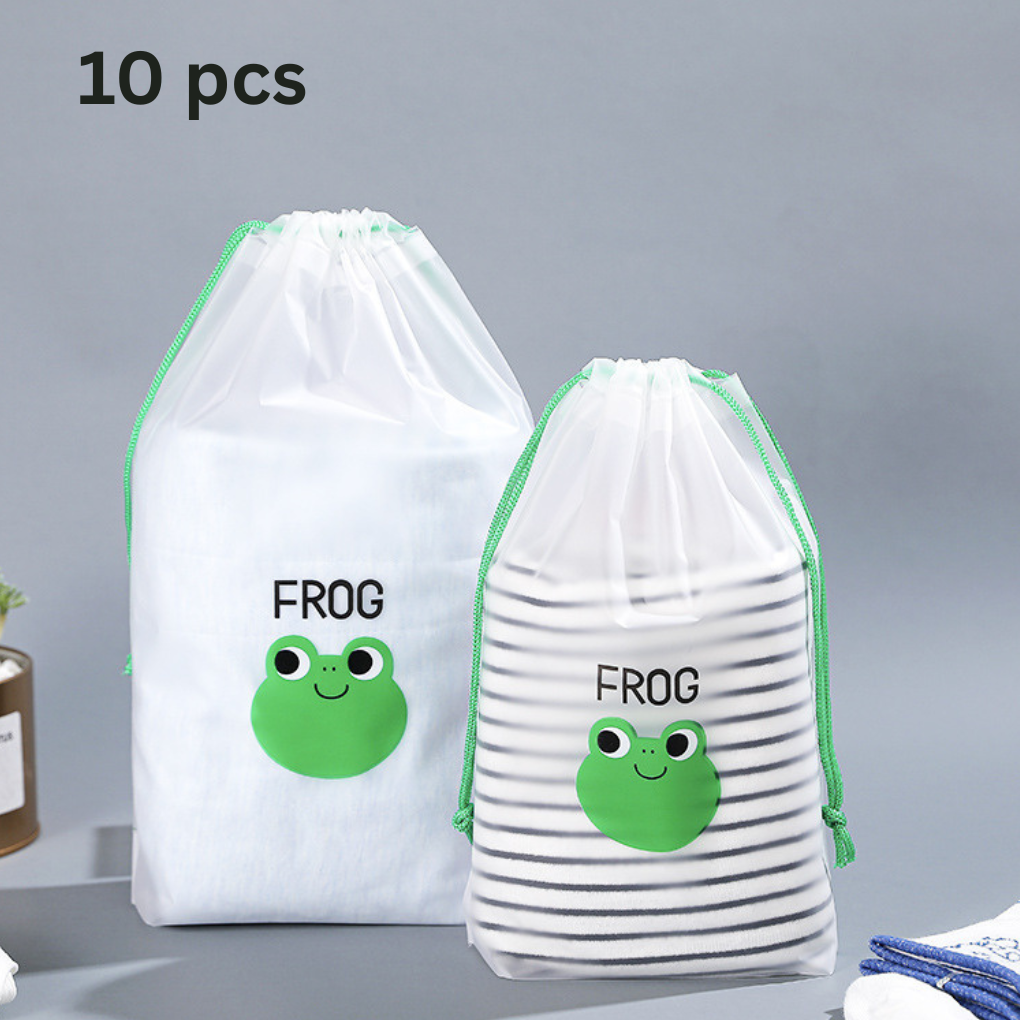 Drawstring Bags Waterproof Storage Bags 10pcs