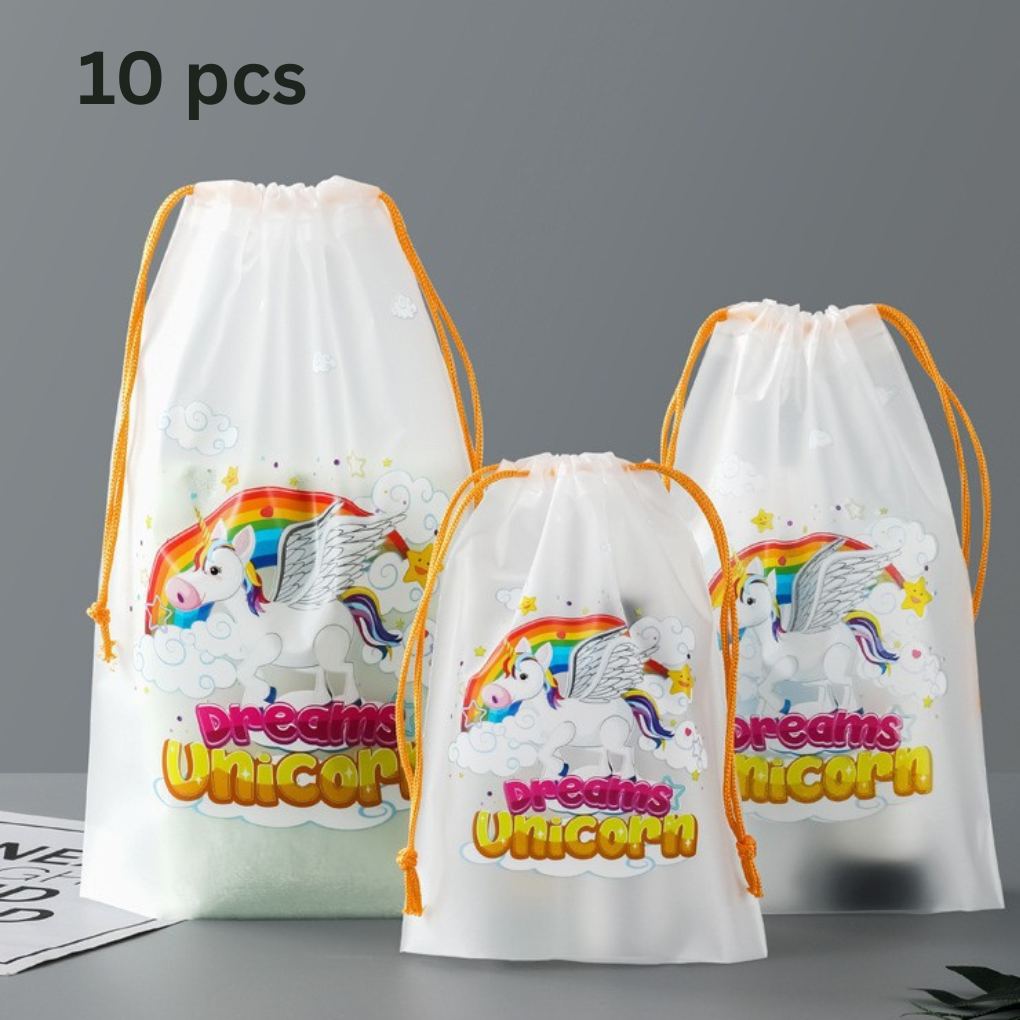 Drawstring Bags Waterproof Storage Bags 10pcs