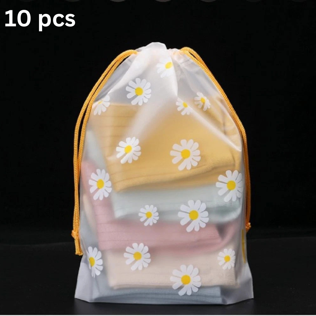 Drawstring Bags Waterproof Storage Bags 10pcs