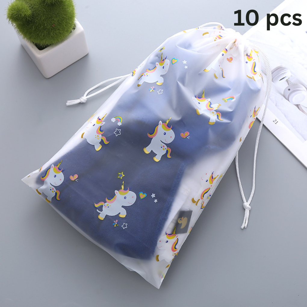 Drawstring Bags Waterproof Storage Bags 10pcs