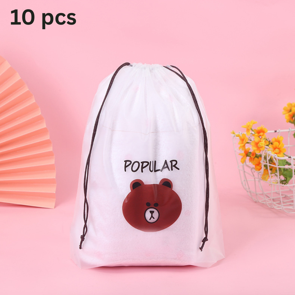 Drawstring Bags Waterproof Storage Bags 10pcs