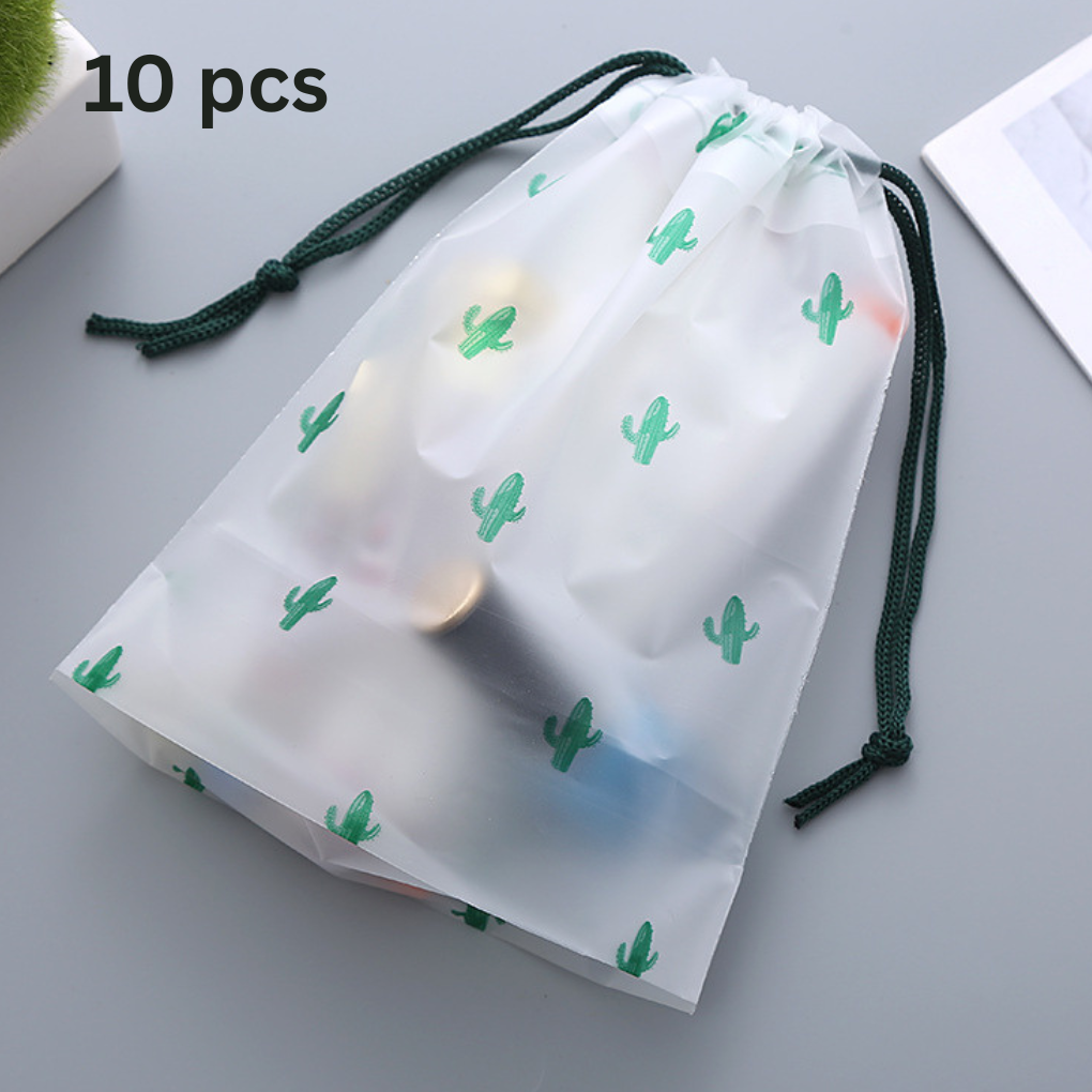 Drawstring Bags Waterproof Storage Bags 10pcs