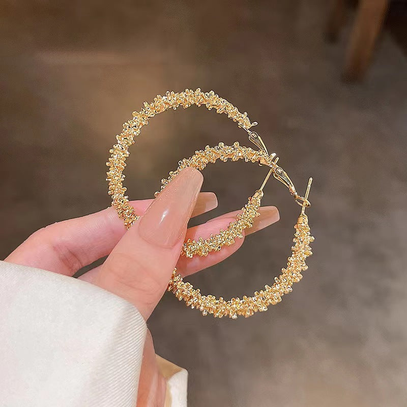 Bold Metal Hoop Earrings - Detail View | Rtvibe