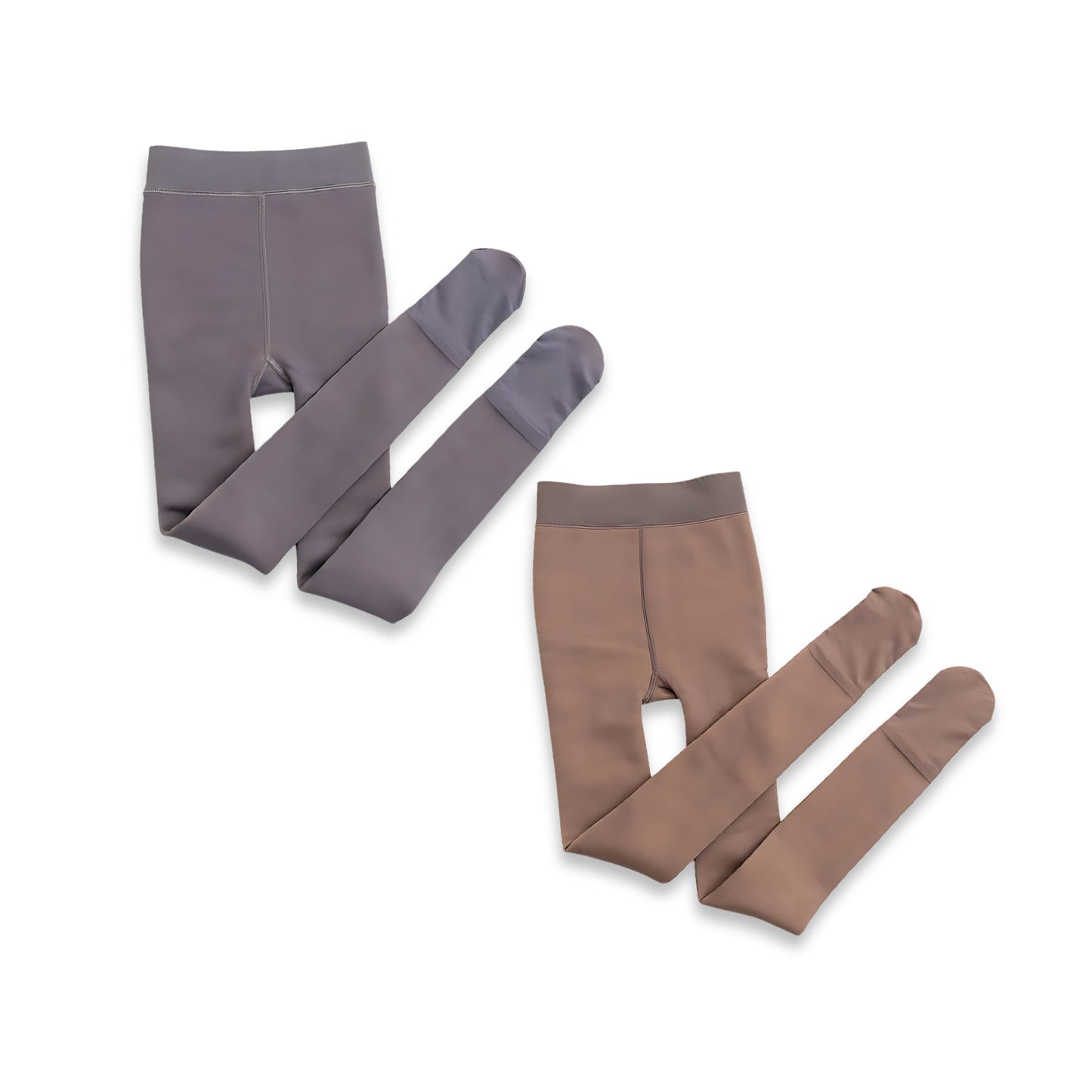 Sheer Stockings with Thin Lining - One Size Pantyhose