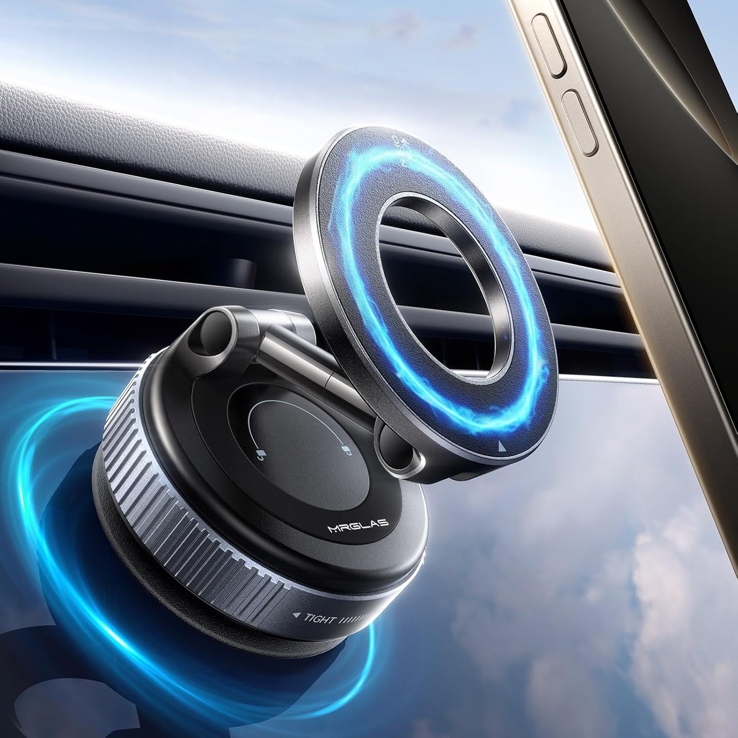 Magnetic Car Phone Holder - Foldable, Retractable, 360° Adjustable For Car, Gym, Office, Home