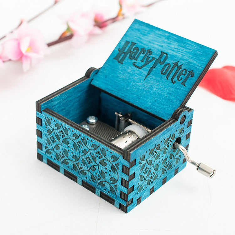 Hand-crank Wooden Fantasy Music Box