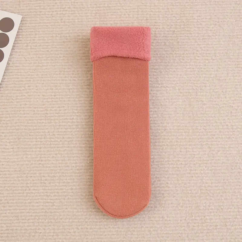 Stripped Thick Warm Winter Socks With Fur - 3 Pack