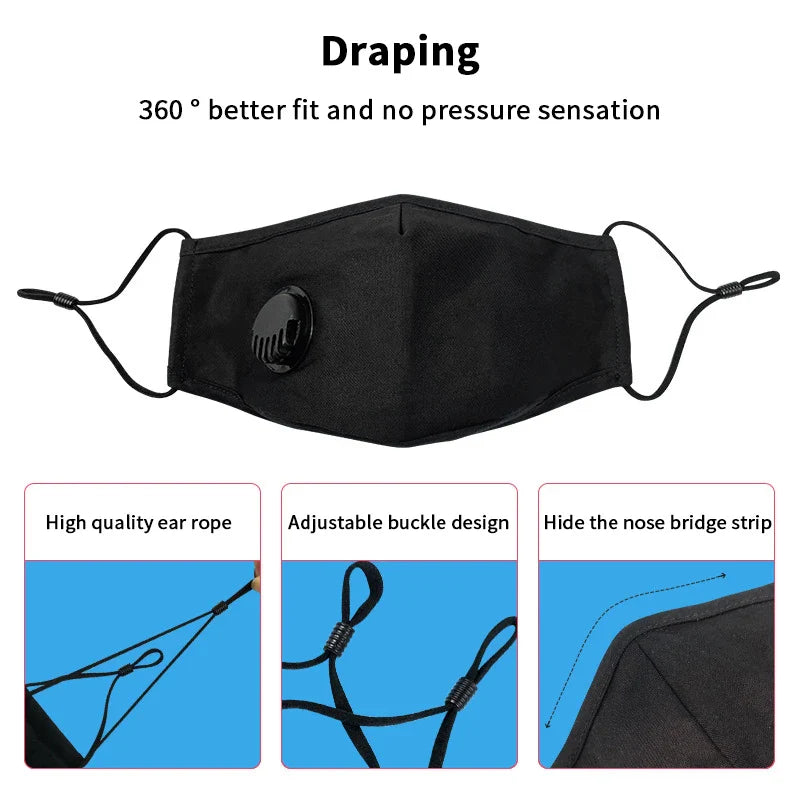 Adults | Imported Face Mask | With PM 2.5 Filter | Washable Reusable - View 6 | Rtvibe