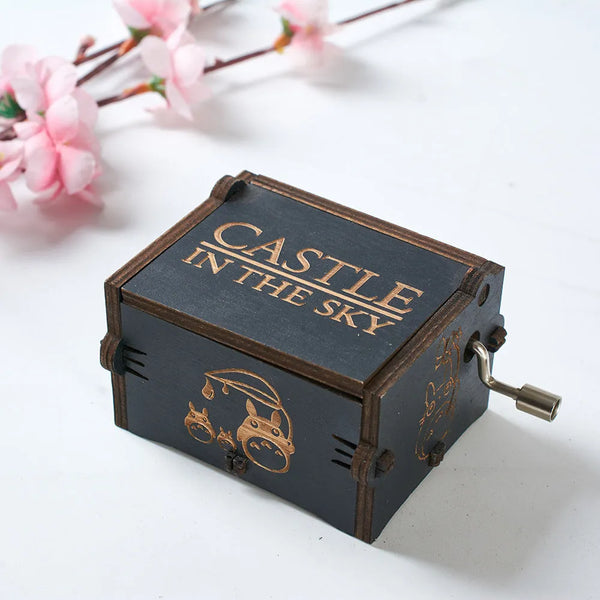 Hand-Crank Wooden Mechanical Music Box - View 10 | Rtvibe