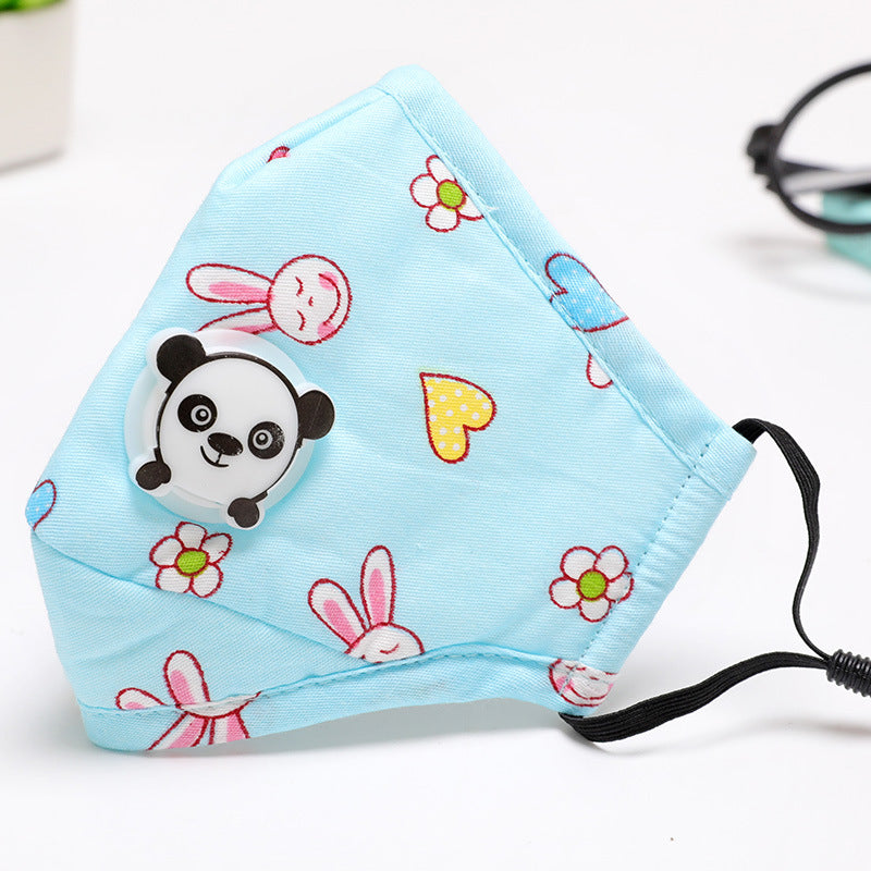 Kids Breathable Cotton Face Mask - Valve & 2.5 PM Filter