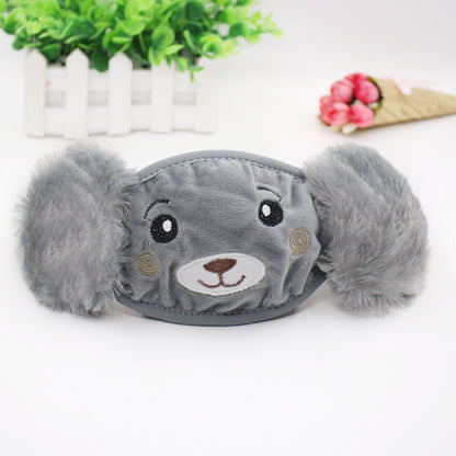 Plush & Warm Winter Earmuffs & Mask for Kids - Grey