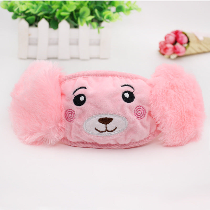 Plush & Warm Winter Earmuffs & Mask for Kids - Pink