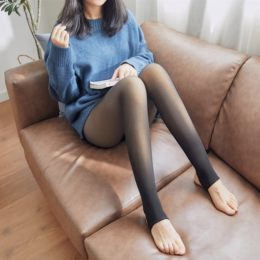 Thin Korean Sheer Pantyhose with Skin Inner Layer Heel Hole