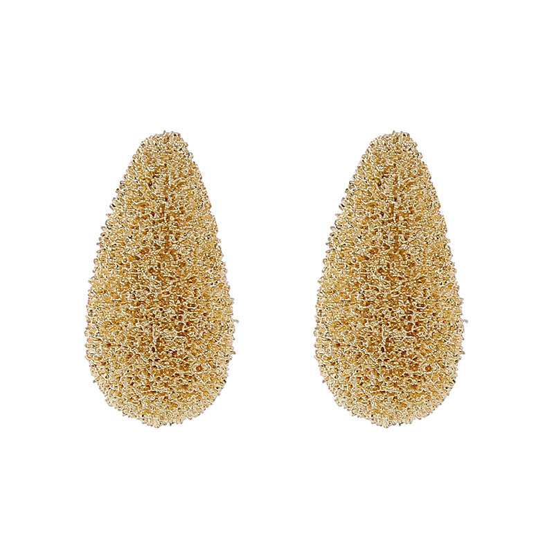 Frosted Teardrop Earrings