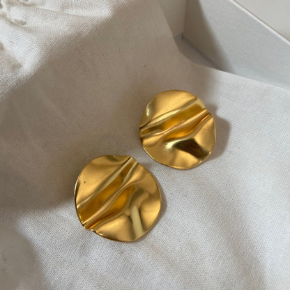 Hydraulic Geometric Gold Earrings