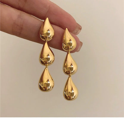 18K Gold Plated Water Drop Earrings