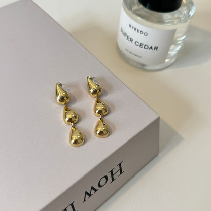 18K Gold Plated Water Drop Earrings