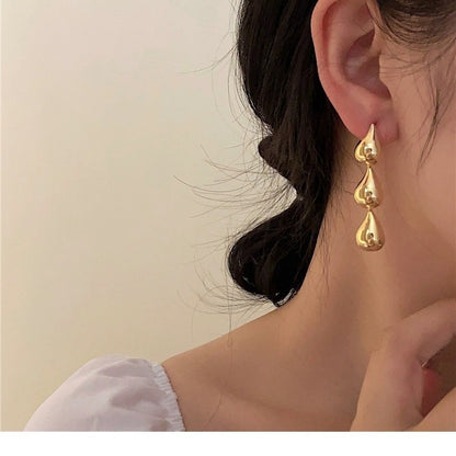 18K Gold Plated Water Drop Earrings