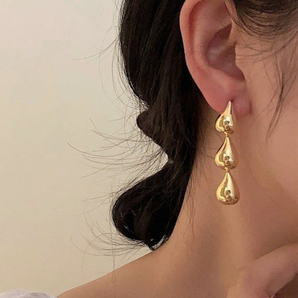 18K Gold Plated Water Drop Earrings | Rtvibe