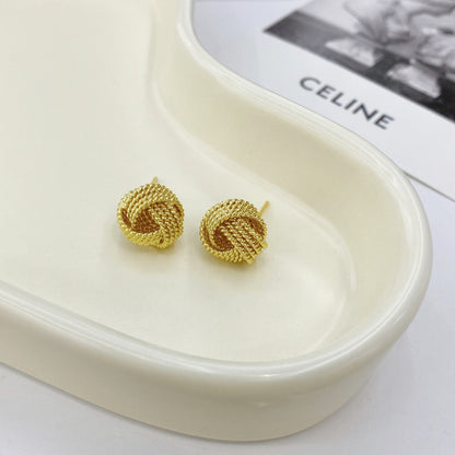 Retro Geometric Gold Earrings