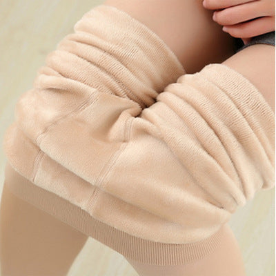 Fleece-Lined Thermal Leggings Free Size - Skin | Rtvibe