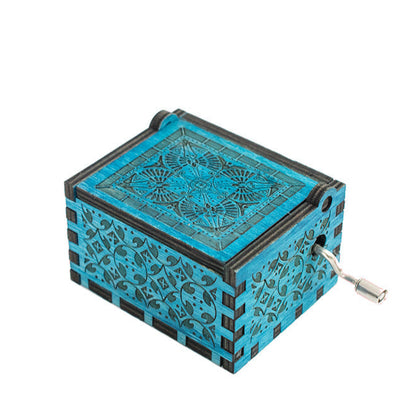 Hand-crank Wooden Music Box Harry Potter