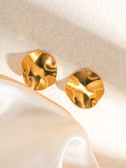 Geometric Round Stud Earrings