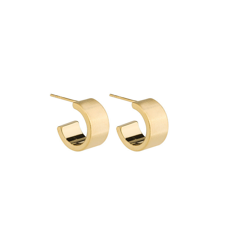 C-Shaped Needle Earrings