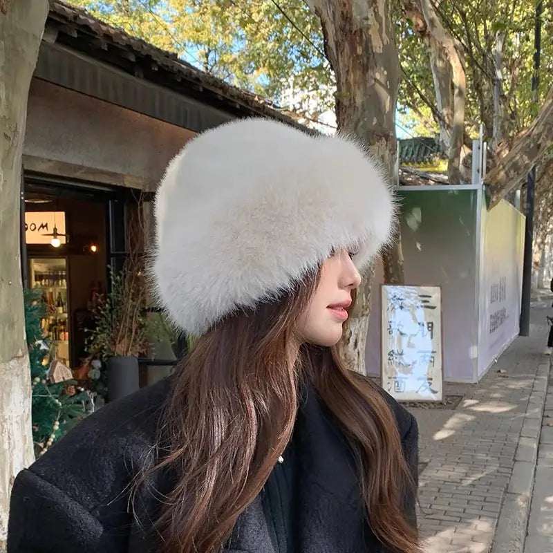 Warm Fur Beanie for Women - Winter Hat