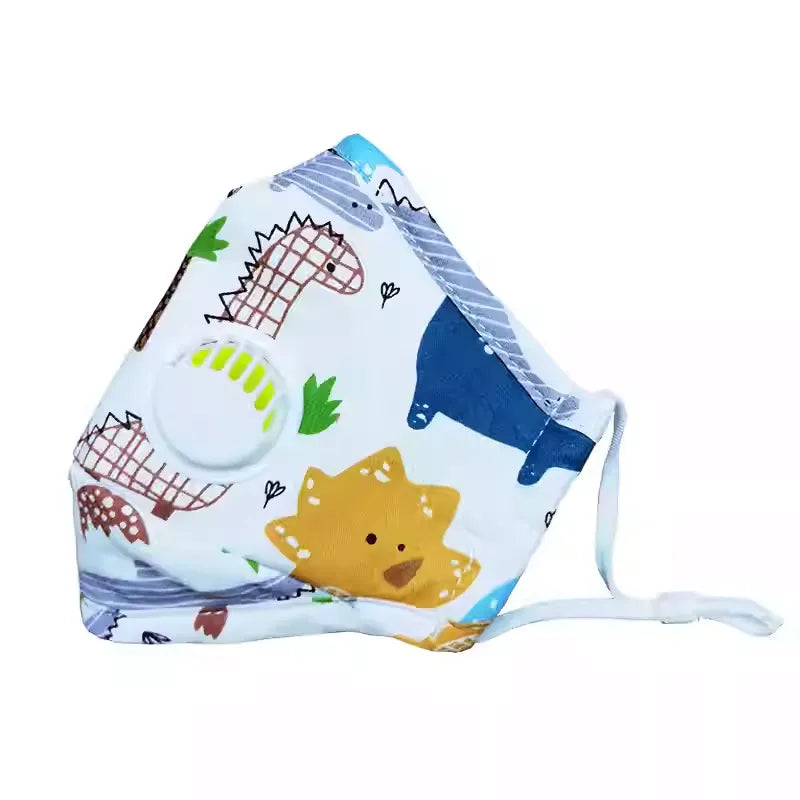 Kids Breathable Cotton Face Mask - Valve & 2.5 PM Filter