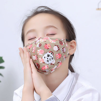 Kids Breathable Cotton Face Mask - Valve & 2.5 PM Filter