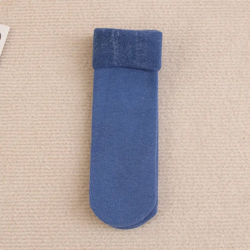 Stripped Thick Warm Winter Socks With Fur - 3 Pack