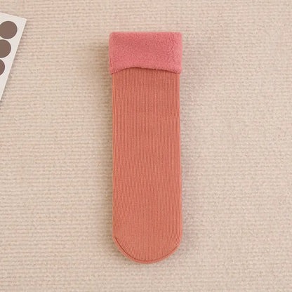 Stripped Thick Warm Winter Socks With Fur - 3 Pack