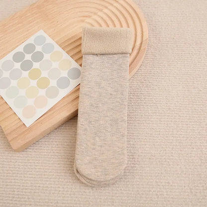 Stripped Thick Warm Winter Socks With Fur - 3 Pack