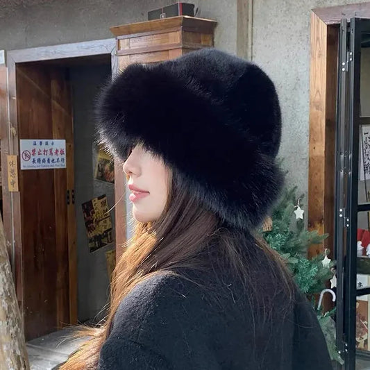 Warm Fur Beanie for Women - Winter Hat