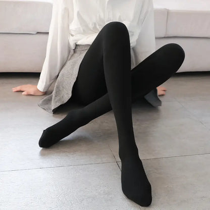 Ribbed Cotton Stockings - Free Size (Fits Up to 30” Waist)