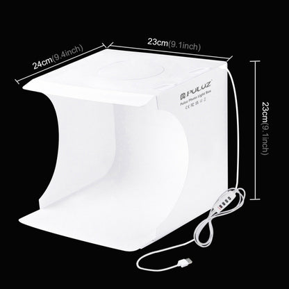 PULUZ Mini Photo Studio Light Box for Product Photography [23cm] [White+Warm Light]