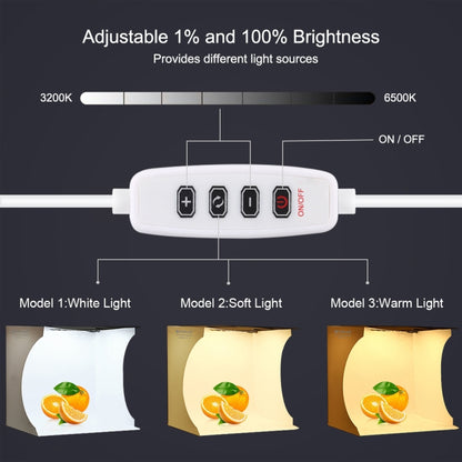 PULUZ Mini Photo Studio Light Box for Product Photography [23cm] [White+Warm Light]