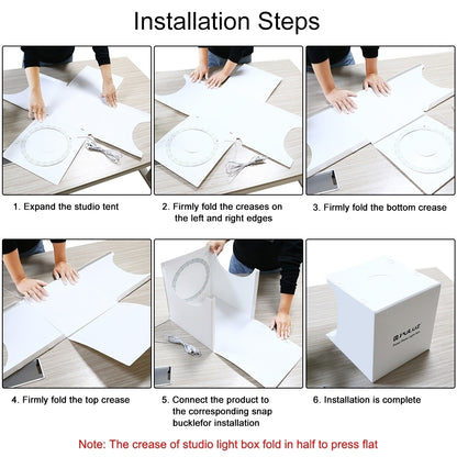 PULUZ LED Light Box Kit - 6 Backdrops, 3 Light Modes [30cm]