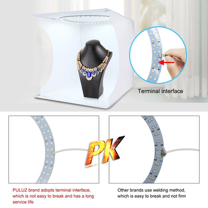 PULUZ LED Light Box Kit - 6 Backdrops, 3 Light Modes [30cm]