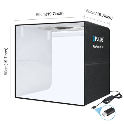 PULUZ Photo Box Kit - PD30W USB-C + 6 Dual Backdrops [50cm]