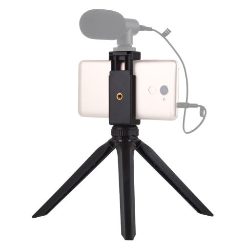 PULUZ Pocket Mini Tripod Mount with Phone Clamp - Portable Plastic Tripod for Smartphones