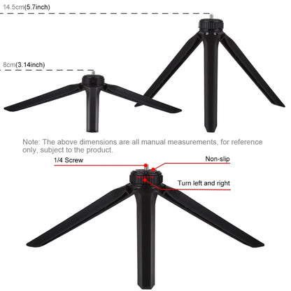 PULUZ Pocket Mini Tripod Mount with Phone Clamp - Portable Plastic Tripod for Smartphones