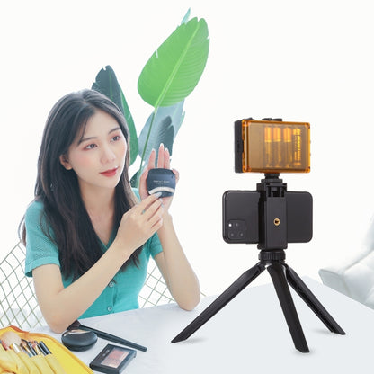 PULUZ Pocket Mini Tripod Mount with Phone Clamp - Portable Plastic Tripod for Smartphones