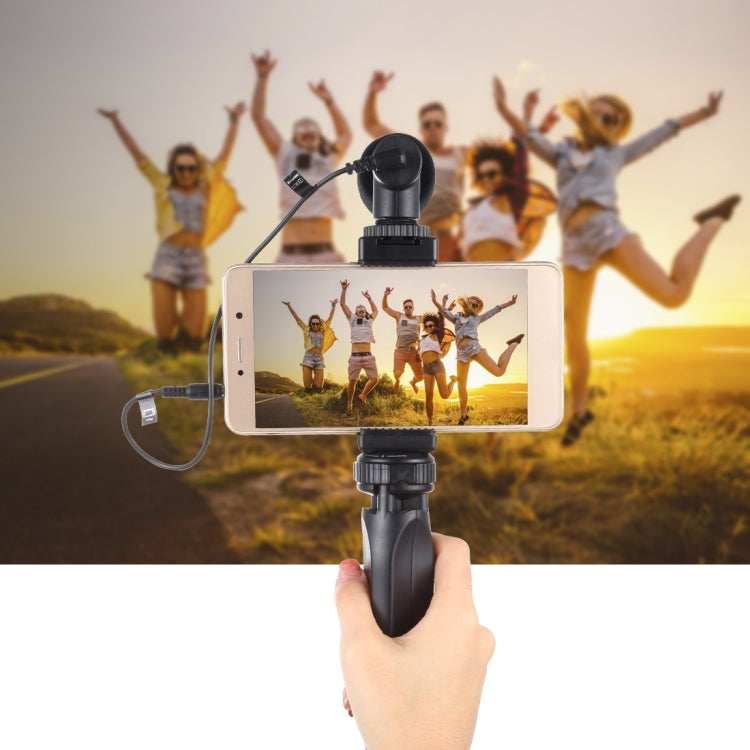 PULUZ Pocket Mini Tripod Mount with Phone Clamp - Portable Plastic Tripod for Smartphones