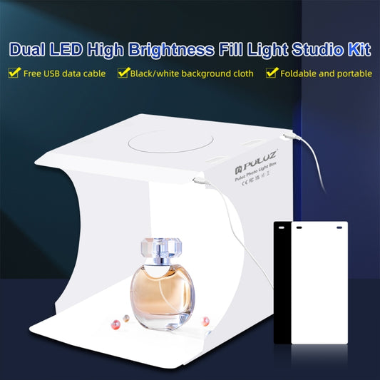 PULUZ Photo Light Box 20cm with 2 LED Panels & 6 Colours Backdrops