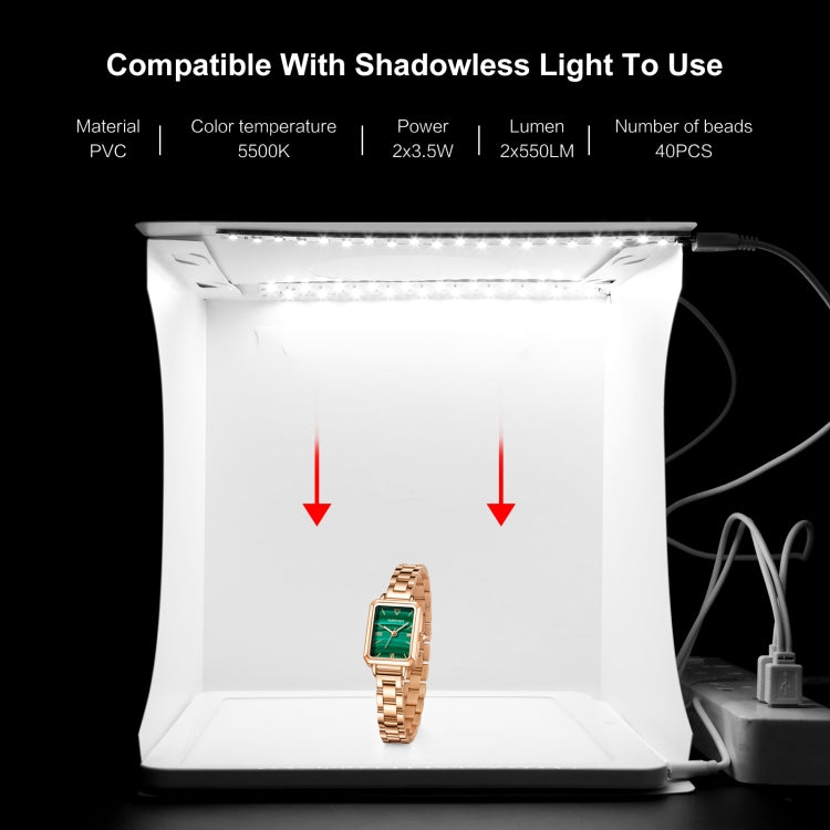 PULUZ Mini Photo Studio Light Box for Product Photography [20cm] [White Light]