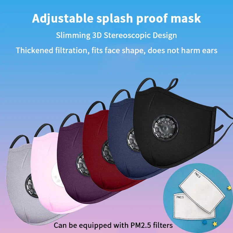Adults | Imported Face Mask | With PM 2.5 Filter | Washable Reusable - Front View | Rtvibe
